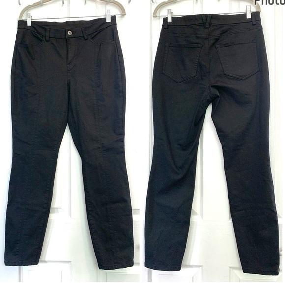 Denim - Duluth high rise straight leg jeans high waist black stretchy denim pants goth 8
